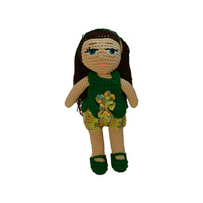 Muñeca Vestido Verde Amigorumi